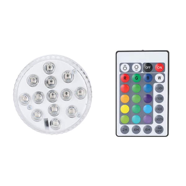 16 farver 13 LED lys med sugekop Undervands natlampe