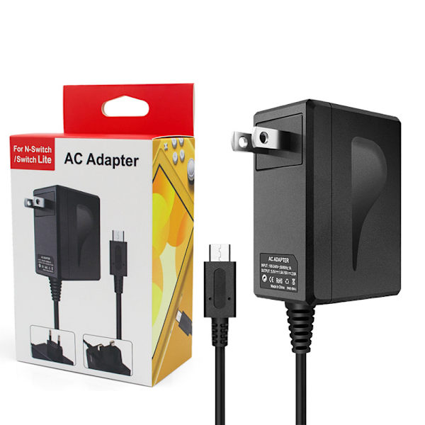 AC-adapter for Nintendo Switch / Switch Lite + dokkingstasjon