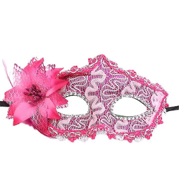 1 kpl Halloween Pitsi Silmälappu Karnevaali Naamiaismaskit Rose Red