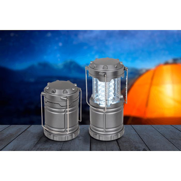 Campinglampe Lanterne / Teltlampe - Lampe til camping silver