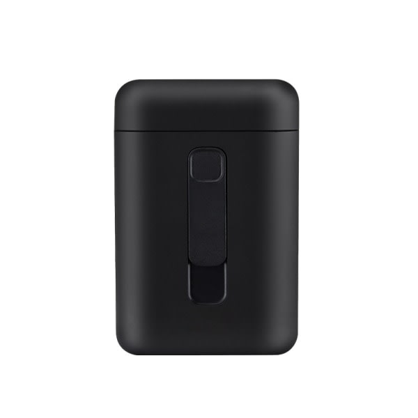 Svart - Bærbar holder for 20 sigaretter - med lighter