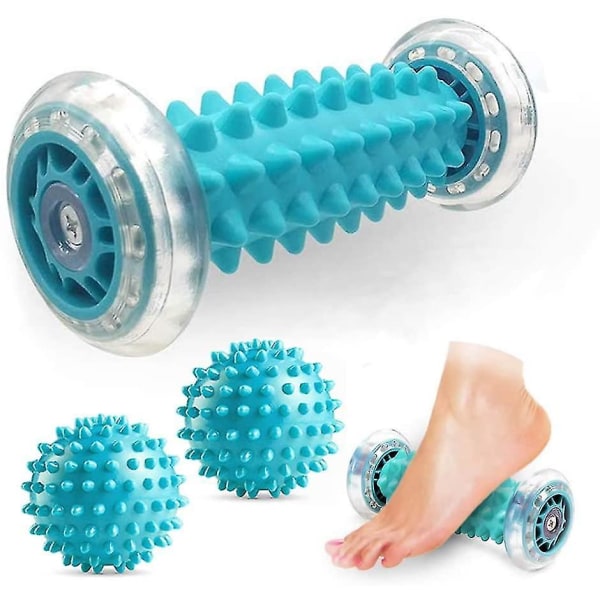 Fodmassagerulle og pigget massagebold til plantar fasciitis