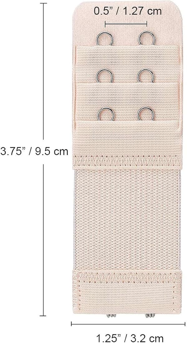BH-förlängare i 6 delar - Elastisk förlängare - 2 krokar 3 rader Hudfärg