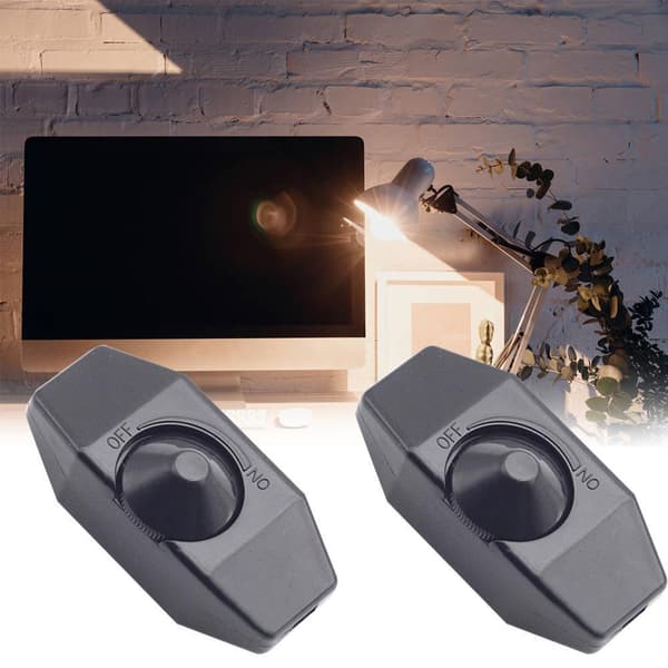 Lampa Dimmer Strømbryter Sladd Strømbryter Plug-in Bord Gulv Lys Dimmer black