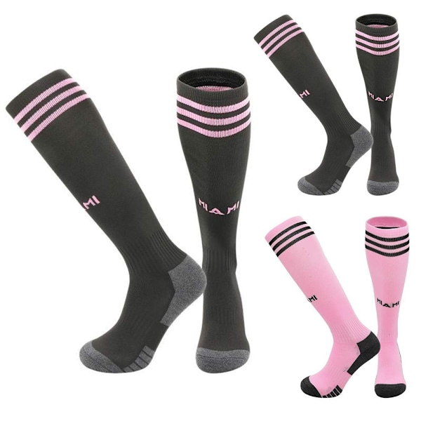 Miesten Lasten 23-24 Harjoitus Jalkapallosukat Inter Miami CF Koti Vieras Sukka adult pink