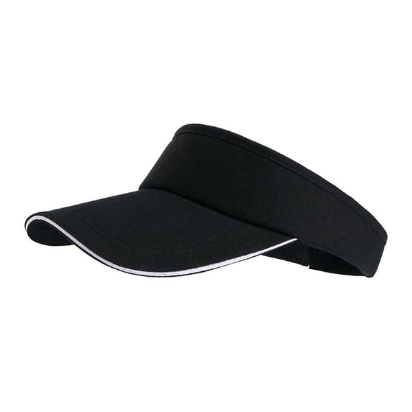 Visirhatter Cap baseballcaps Justerbar hestehale tennishatt Golfløping cap black