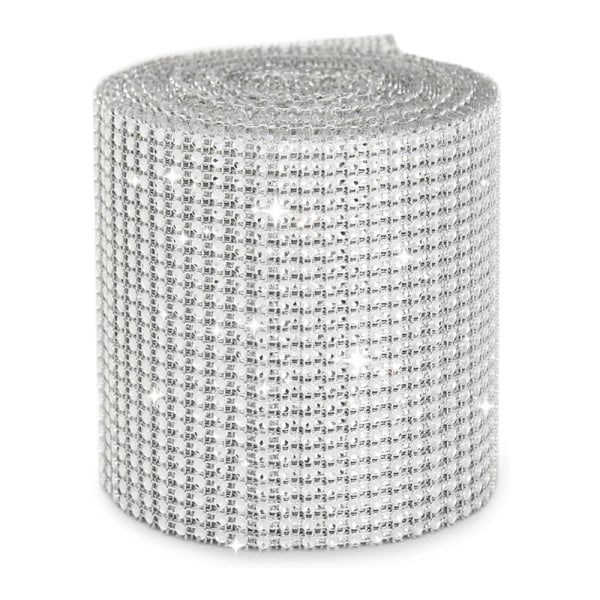 Itseliimautuva kristalli strassi timanttinauha DIY-koristelu Silver