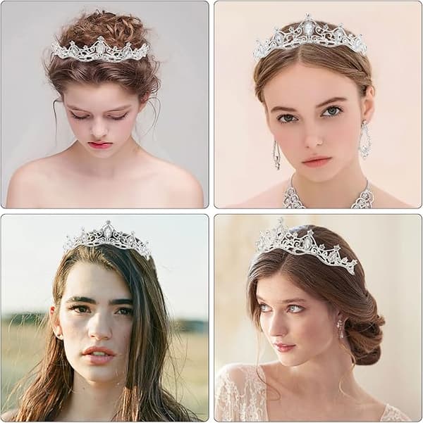 Krystal Krone Tiara, Tiara med rhinsten kam til brudekonkurrence