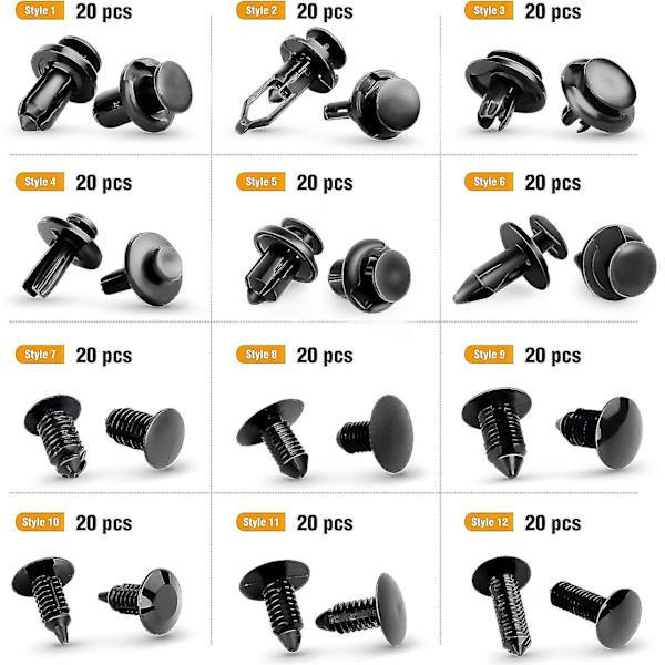 240 stk Bumper Holder Clips Bil Plast Nitter Fa
