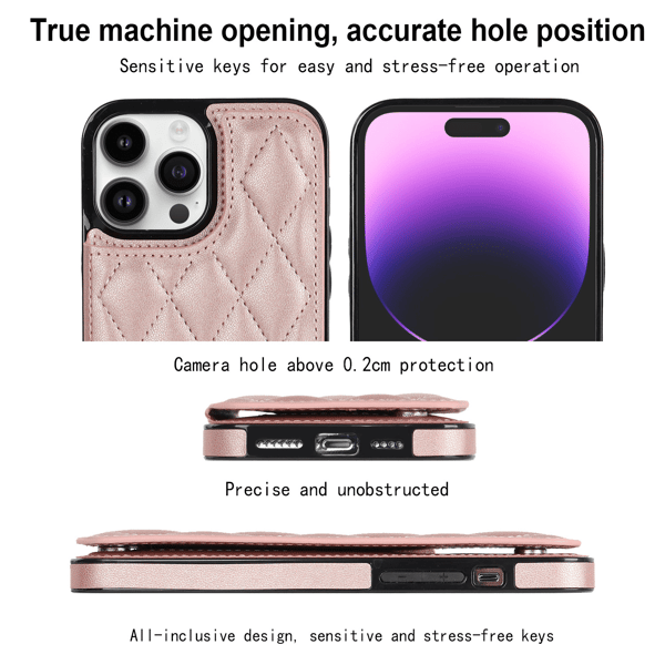 Pung med dobbelt knap, lille duftende vindkort, flip læderetui til iPhone 15 Pro Max Plus iPhone15