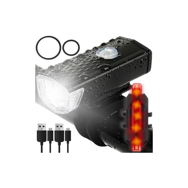 2-PACK USB Oppladbar Sykkellykt Foran & Bak