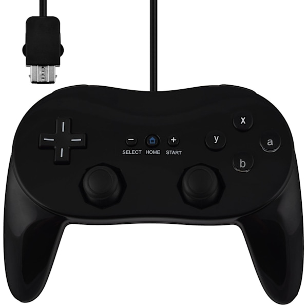 Håndkontrol Kompatibel med Nintendo Wii Sort