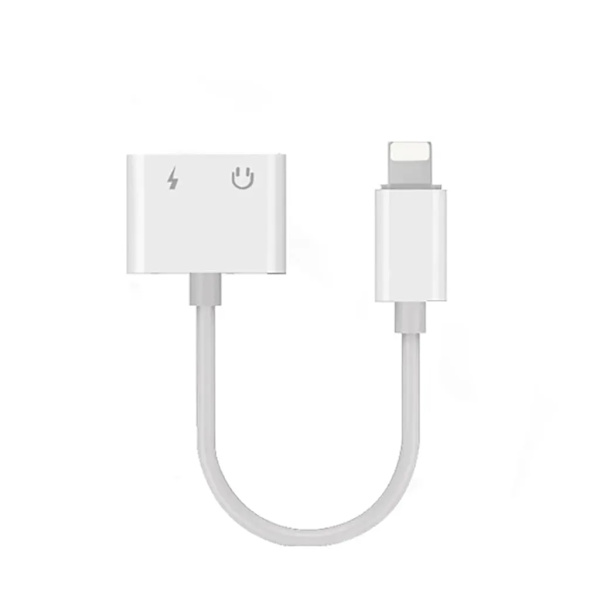 Lightning Aux -sovitin 2-in-1 3,5 mm iPhone-kuulokkeille Kuulokeliitäntä Äänilatausyhteensopiva iPhone 13 Pro Max 12 11 XS XR X 7 7P 8 8P Lataus Retoo
