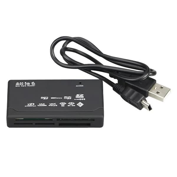 USB 2.0 Mini Minnekortleser Multifunksjonell Alt-i-ett Kortleser