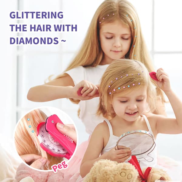 Hår Bedazzler Kit med Rhinestones Hår Bling Gems for jenter