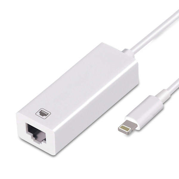 Ethernet RJ45 -sovitin Lightning-liitännällä iPhone ja iPad 100:lle