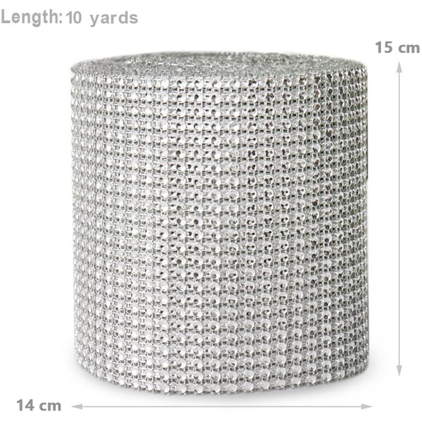 Itseliimautuva kristalli strassi timanttinauha DIY-koristelu Silver