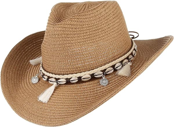 Strå Cowboyhat til Kvinder Visir Strandhat