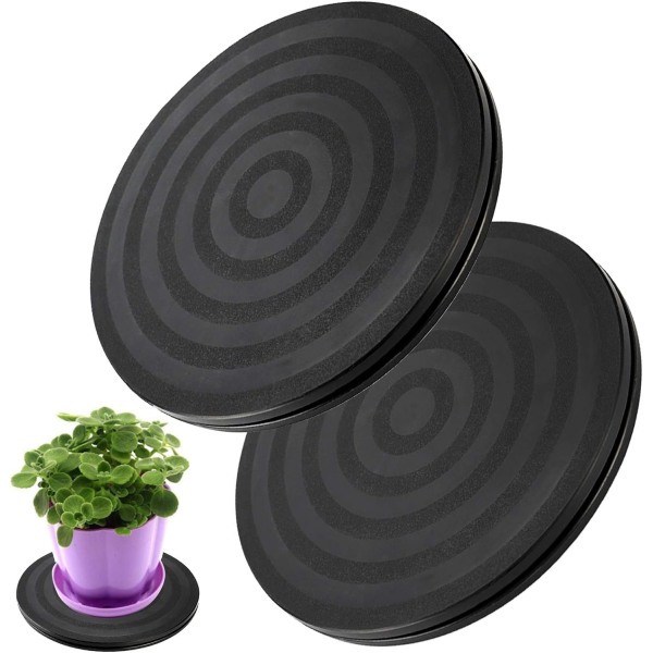 2 stk. Dreibar platespiller Universal 360° platespiller, med stålkulelager, robust og multifunksjonell, svart 20 cm
