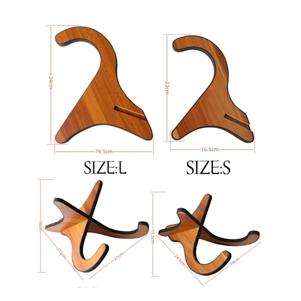 1 STK Guitar Stativ (S) Træ Akustisk Elguitar Foldbart Stativ