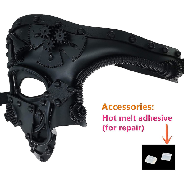 Robotmaske i metall, karneval for Halloween