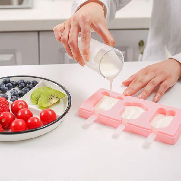 Glassform for 3 is - Lag dine egne ispinner hjemme rosa