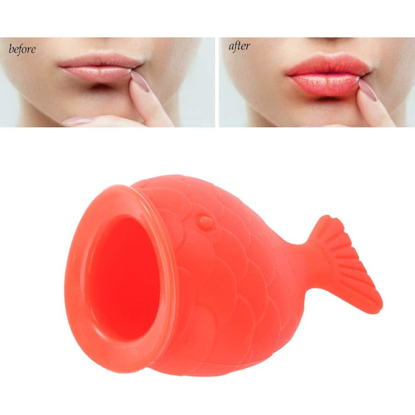 Leppeforstørrer, portabelt leppeforstørrerinstrument av silikon i håndstørrelse, fiskeformet leppeforsterker for daglig bruk for å få en sexy LipLip Plumper