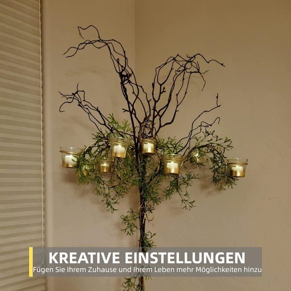 12 LED Flammeløse Stearinlys, Batteridrevet LED Votivlys, Varm Hvid