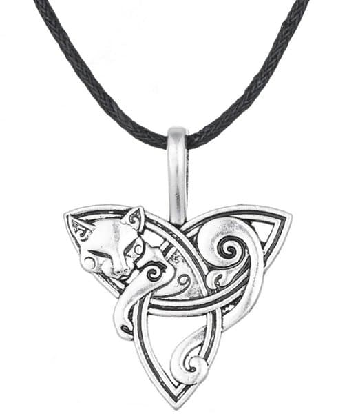 Halskæde Keltisk Symbol Ræv/Kat Wicca Pagan Mytologi Amulet