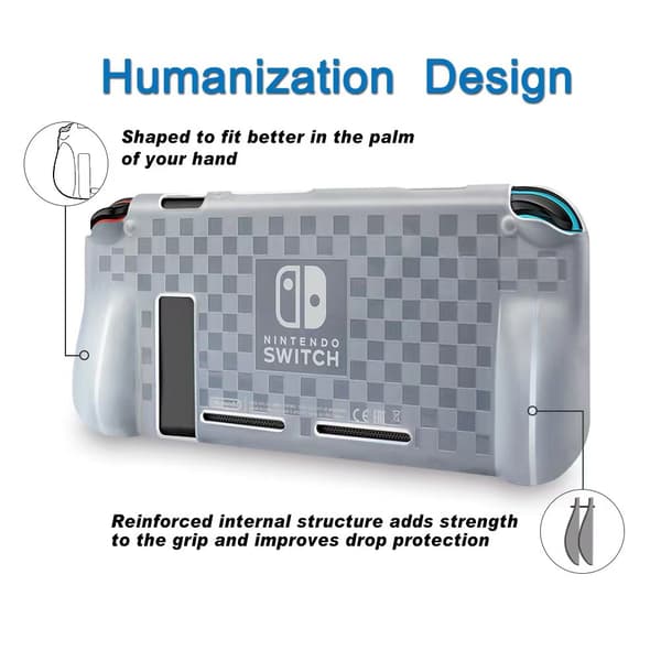 Beskyttelsessett kompatibelt med Nintendo Switch: Silikon TPU-deksel