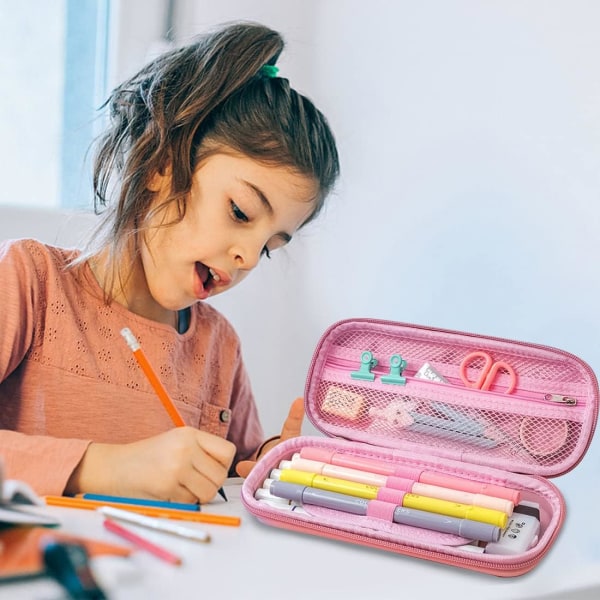 3D dinosaurie rosa case Pennfodral Vattentät pennväska för barn, flickor, skolelever