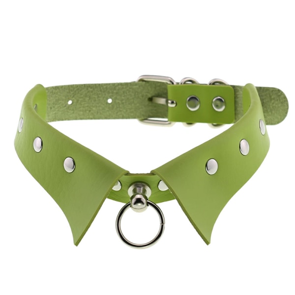Läder Choker Punk Krage Dam Nitar Dubbade Chocker A3