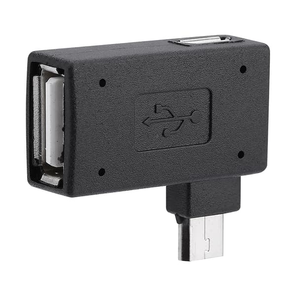 2 kpl USB 2.0 naaras-uros Micro OTG-sovitin Virta 90 astetta vasen 90 astetta oikeakulmainen
