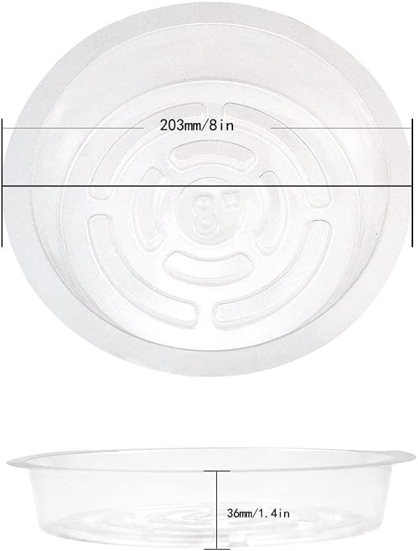 10 stk. transparente plantefade til potter, plastikblomsterfade