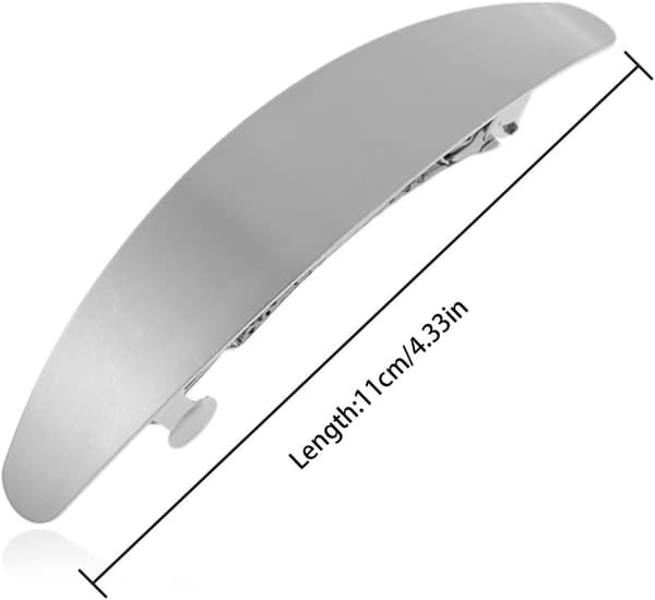 2 ST Hårspenner (sølv og gull) Vintage oval glatt metall