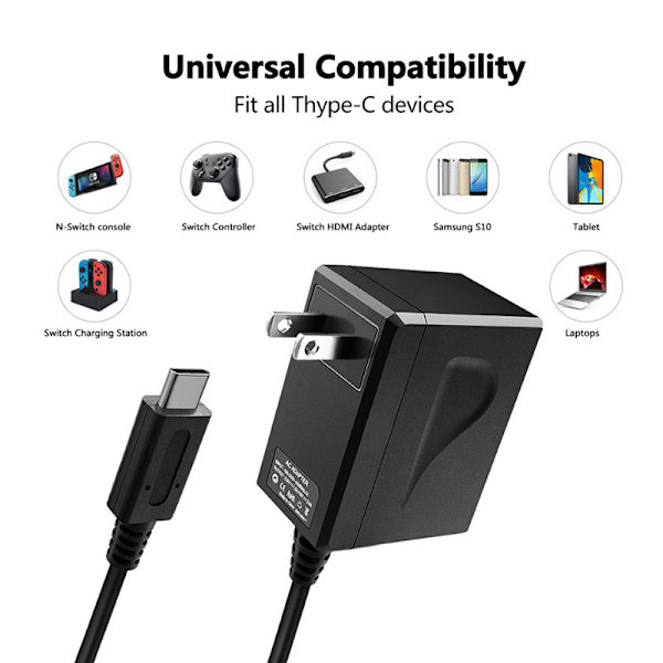 AC-adapter till Nintendo Switch / Switch Lite + dockningsstation