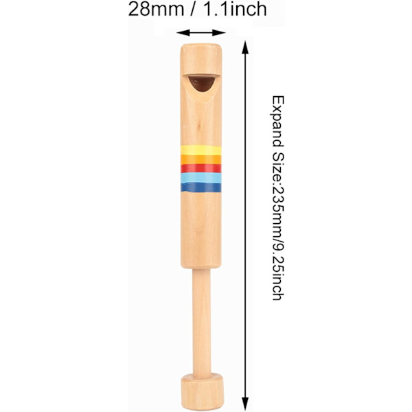Träflöjt Piccolo Flöjt Träfippel Instrument Leksakspresent för Slagverk
