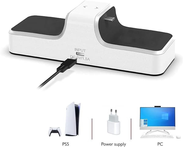 PS5-kontrolllader - LED-indikator for fulladet