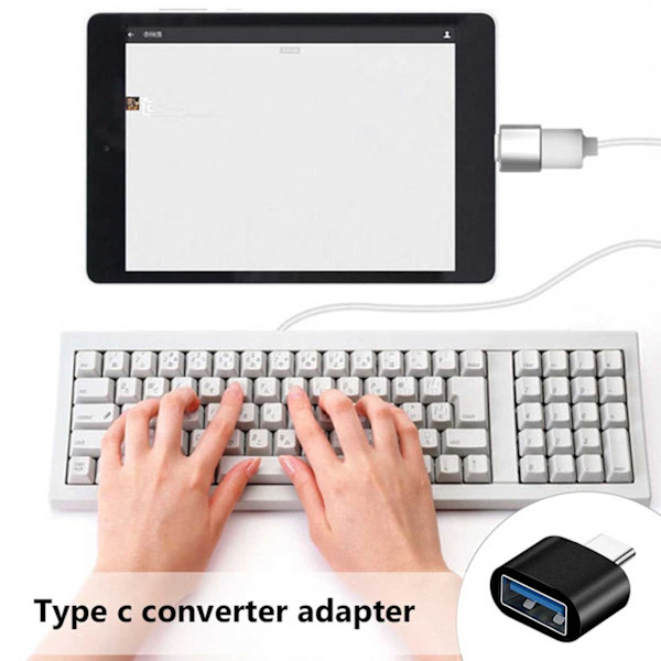 Android USB 3.0 til USB C 3.1 OTG Adapter Svart svart