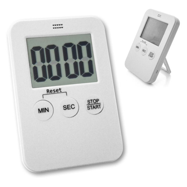 Digital Timer med Magnet & Stativ - Kjøkkentimer