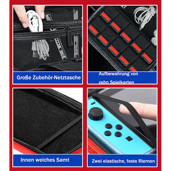 Väska kompatibel med Nintendo Switch/Switch OLED-modell, bärbar