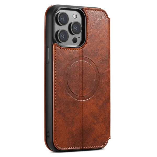 Langaton lataus 2 in 1 -kotelo iPhone 16:lle, iPhone 15 Pro Max Plus -nahkakotelo pankkikorttitaskulla iPhone16