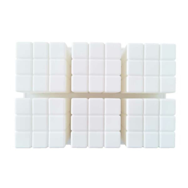 Silikon Lysform Stearinlys DIY 6 stk. Kuber Rubiks hvit