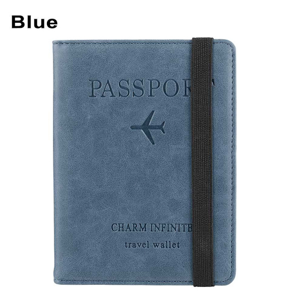 Pasholder Paspose kortholder BLÅ blue