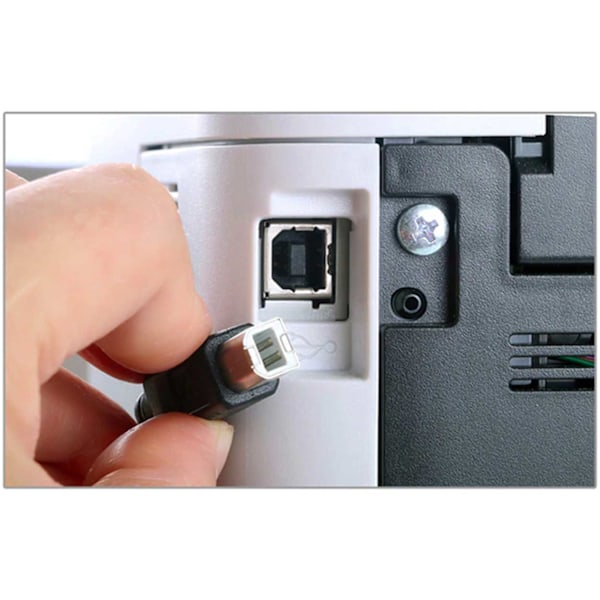 USB 2.0 -kaapeli, tyyppi A uros - tyyppi B uros, 1,5 m, tulostinkaapeli, musta