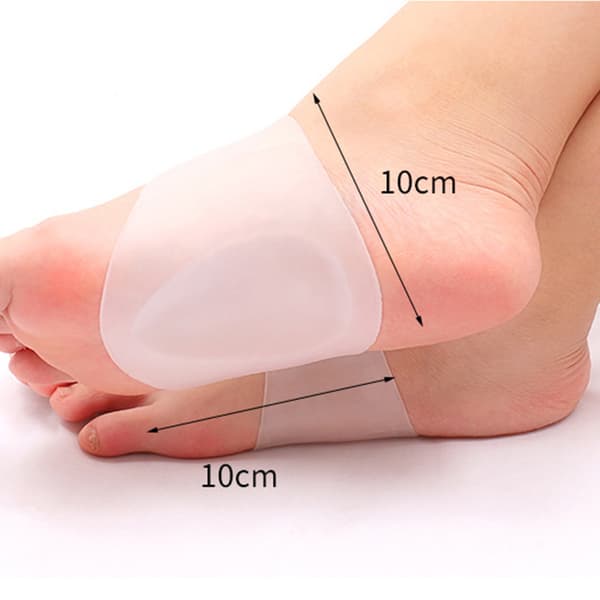 Par Silikongel Plattfotbandasje Arch Support Innersåler