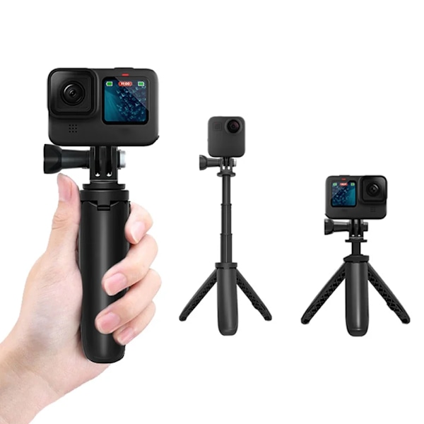 Mini Teleskopisk Selfie Stick för GoPro Hero11 10 9 Black Session Osmo Insta Actionkamera Vlogg Stativ