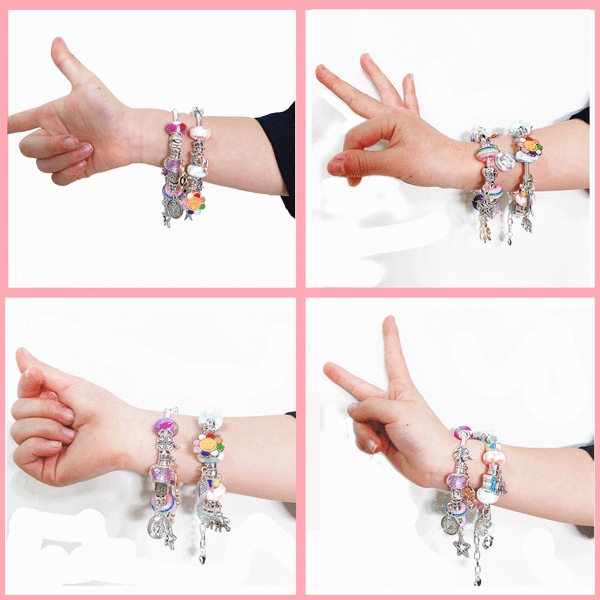 Set, charm armband för flickor, smyckestillverkningssats för barn -