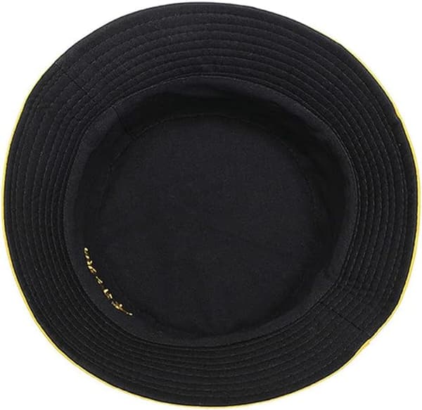 Fiskehatt, Dubbelsidig Bucket Hat, Vikbar Solhatt, Smiley black