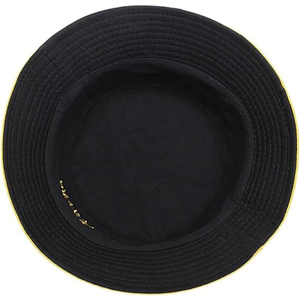 Fiskerhat, Dobbeltsidet Bucket Hat, Foldbar Solhat, Smiley yellow